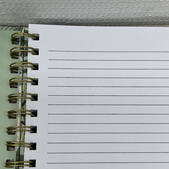 BLESSED Lined Hardcover Journal Notebook Green Gold Leaf Allover Print - Picture 11 of 17